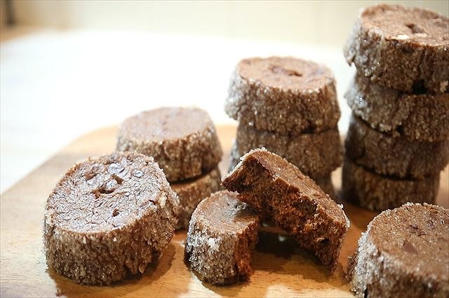 ショコラカカオディアマンクッキーの作り方 レシピ アイスボックスクッキ コリスのお菓子作りブログ